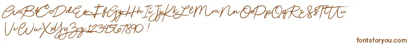 Шрифт Beautydemo – коричневые шрифты на белом фоне