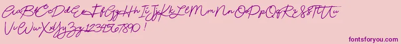 fuente Beautydemo – Fuentes Moradas Sobre Fondo Rosa