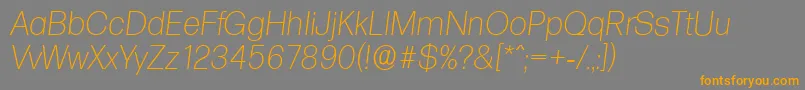 More about FormulaserialXlightItalic Font FormulaserialXlightItalic Font – Orange Fonts on Gray Background