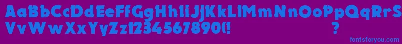 ElectronCyrNormal Font – Blue Fonts on Purple Background