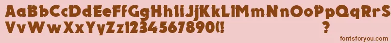 ElectronCyrNormal Font – Brown Fonts on Pink Background