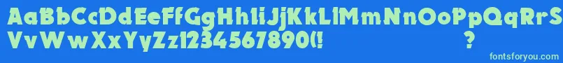 ElectronCyrNormal Font – Green Fonts on Blue Background