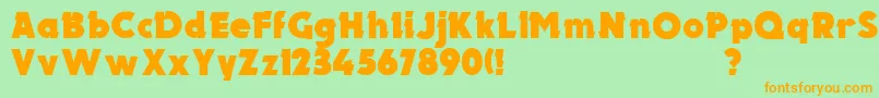 ElectronCyrNormal Font – Orange Fonts on Green Background