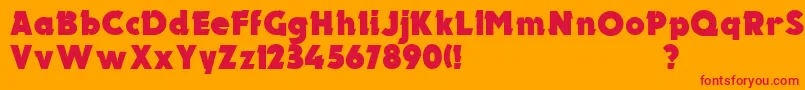 ElectronCyrNormal Font – Red Fonts on Orange Background