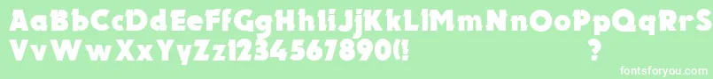 ElectronCyrNormal Font – White Fonts on Green Background