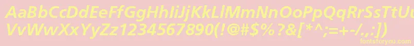 fuente FrutigerltstdBolditalic – Fuentes Amarillas Sobre Fondo Rosa