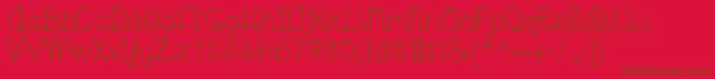 Police Curlylou – polices brunes sur fond rouge