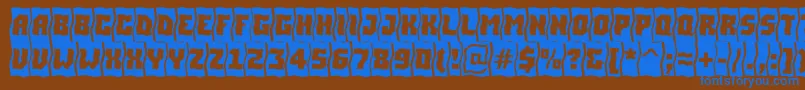 ASimplercmfldBold Font – Blue Fonts on Brown Background