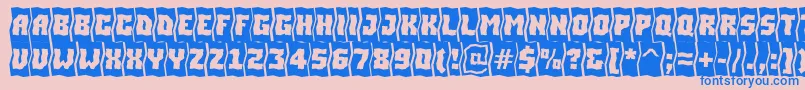 ASimplercmfldBold Font – Blue Fonts on Pink Background