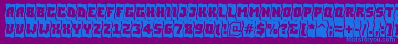 ASimplercmfldBold Font – Blue Fonts on Purple Background