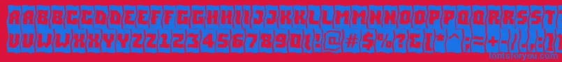 ASimplercmfldBold Font – Blue Fonts on Red Background