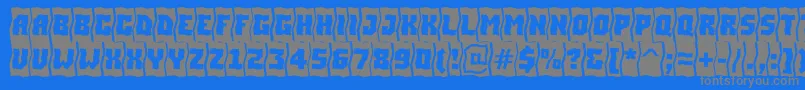 ASimplercmfldBold-Schriftart – Graue Schriften auf blauem Hintergrund