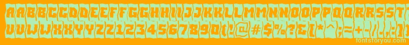 ASimplercmfldBold Font – Green Fonts on Orange Background