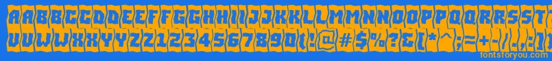 ASimplercmfldBold Font – Orange Fonts on Blue Background