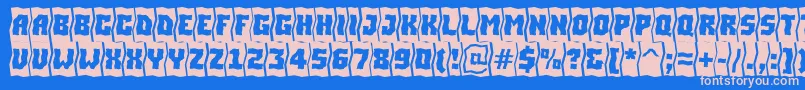 ASimplercmfldBold Font – Pink Fonts on Blue Background