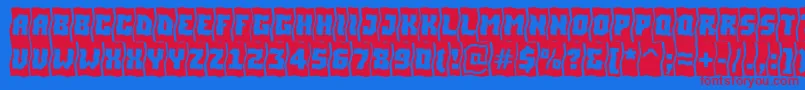 ASimplercmfldBold Font – Red Fonts on Blue Background