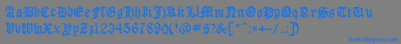 Dioszeghiensis Font – Blue Fonts on Gray Background