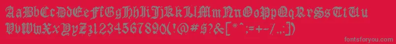 fuente Dioszeghiensis – Fuentes Grises Sobre Fondo Rojo