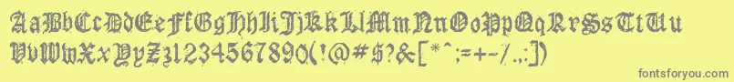 Dioszeghiensis Font – Gray Fonts on Yellow Background