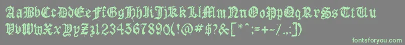 More about Dioszeghiensis Font Dioszeghiensis Font – Green Fonts on Gray Background