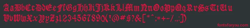 Dioszeghiensis Font – Red Fonts on Black Background
