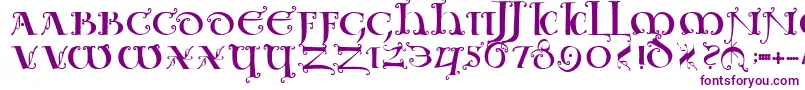 Uncialeornamentale Font – Purple Fonts on White Background