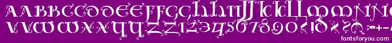 Uncialeornamentale Font – White Fonts on Purple Background