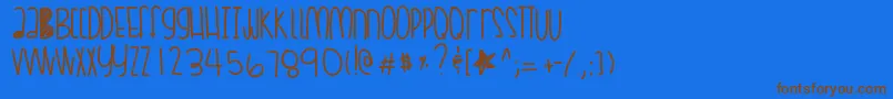 En savoir plus sur la police Coralskittles Police Coralskittles – polices brunes sur fond bleu