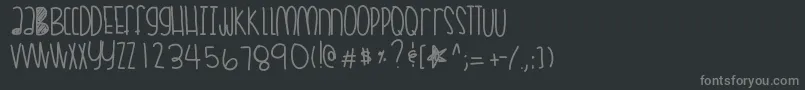 Coralskittles Font – Gray Fonts on Black Background