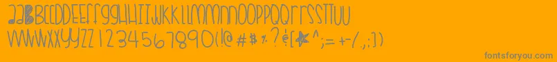 フォントCoralskittles – オレンジの背景に灰色の文字