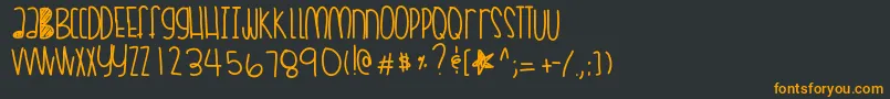 Saiba mais sobre a fonte Coralskittles Fonte Coralskittles – fontes laranjas em um fundo preto