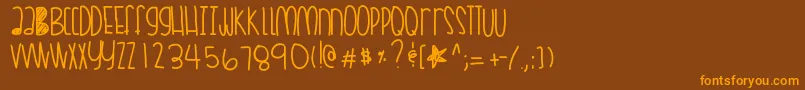 Coralskittles Font – Orange Fonts on Brown Background