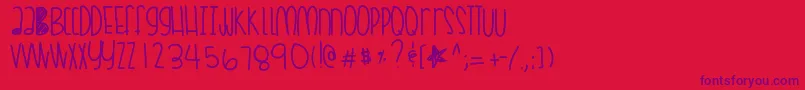 Fonte Coralskittles – fontes roxas em um fundo vermelho