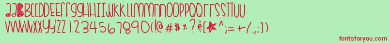 Coralskittles Font – Red Fonts on Green Background