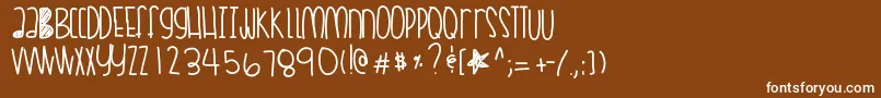 Más sobre la fuente Coralskittles fuente Coralskittles – Fuentes Blancas Sobre Fondo Marrón