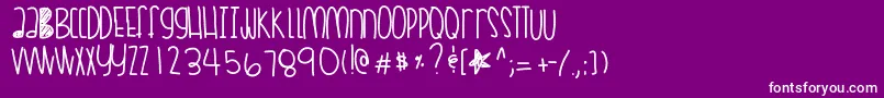 Coralskittles Font – White Fonts on Purple Background