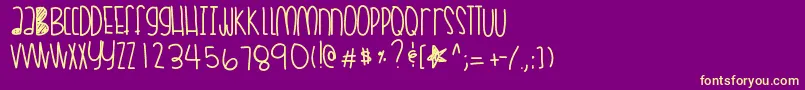 Coralskittles Font – Yellow Fonts on Purple Background