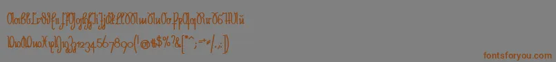 NeueRudelskopfStark Font – Brown Fonts on Gray Background