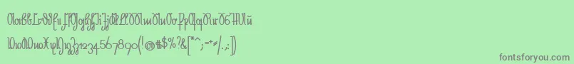 NeueRudelskopfStark Font – Gray Fonts on Green Background