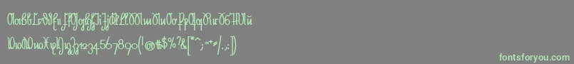 NeueRudelskopfStark Font – Green Fonts on Gray Background