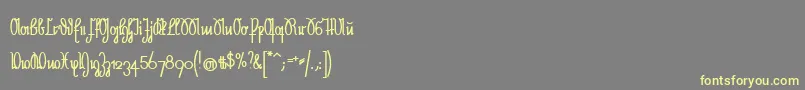 NeueRudelskopfStark Font – Yellow Fonts on Gray Background
