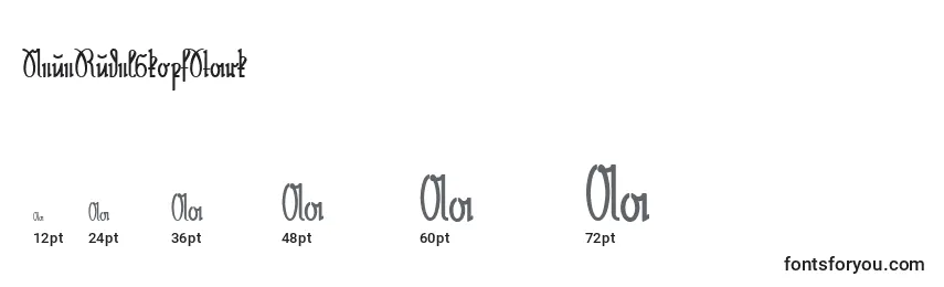 NeueRudelskopfStark Font Sizes