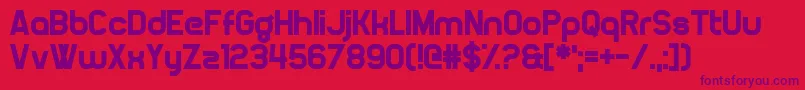 Oganesson Font – Purple Fonts on Red Background
