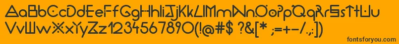Thirtyseconds Font – Black Fonts on Orange Background