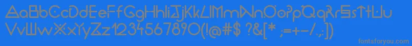 Thirtyseconds-fontti – harmaat kirjasimet sinisellä taustalla