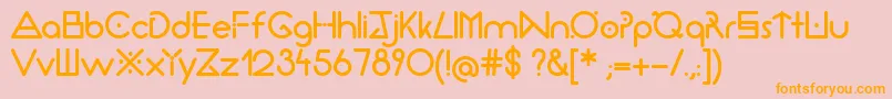 Thirtyseconds Font – Orange Fonts on Pink Background