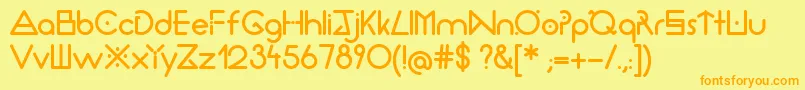 Thirtyseconds Font – Orange Fonts on Yellow Background