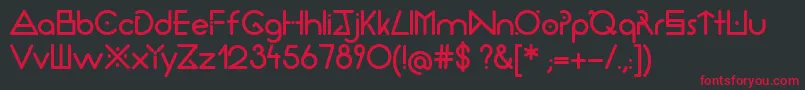 Thirtyseconds Font – Red Fonts on Black Background