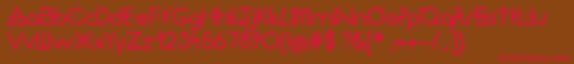 Thirtyseconds Font – Red Fonts on Brown Background