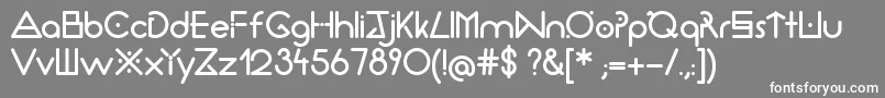 フォントThirtyseconds – 灰色の背景に白い文字